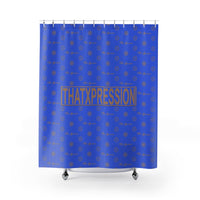 ThatXpression Fashion Royal and Tan Designer Bathroom Curtains
