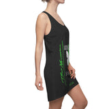ThatXpression Fashion's Mental Health Awareness Butterfly Green Black Racerback Dress