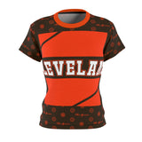 ThatXpression Elegance Women's Brown Orange Cleveland S12 Designer T-Shirt