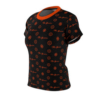 ThatXpression Elegance Women's Black Orange S12 Designer T-Shirt