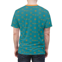 ThatXpression Elegance Men's Orange Teal S12 Designer T-Shirt