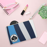 Queen Of Spades Collection Blue White Clutch Bag