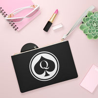 Queen Of Spades Collection Black Clutch Bag