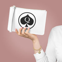 Queen Of Spades Collection White Clutch Bag