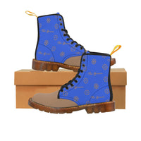 ThatXpression Fashion's Elegance Collection X1 Blue and Tan Women's Boots