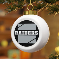 Raiders Festive Christmas Ball Ornament With Ribbon