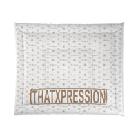 ThatXpression Fashion Arial Designer White and Tan Comforter