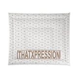 ThatXpression Fashion Arial Designer White and Tan Comforter