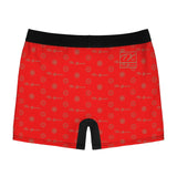 ThatXpression Fashion Elegance Collection Red and Tan Boxer Briefs