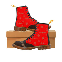 ThatXpression Fashion's Elegance Collection X3 Red and Tan Men's Boots