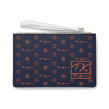 ThatXpression Fashion's Elegance Collection Navy and Orange Designer Clutch Bag