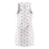 ThatXpression Fashion's Elegance Collection White and Tan Racerback Dress