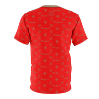 ThatXpression Fashion's Elegance Collection Red and Tan Shirt