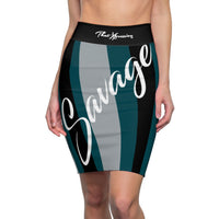 ThatXpression Fashion Philadelphia Savage Striped Themed Women's Pencil Skirt 7X41K