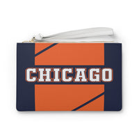 ThatXpression Fashion's Elegance Collection Orange & Blue Chicago Designer Clutch Bag