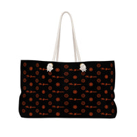 ThatXpression Fashion's Elegance Collection Black and Orange Designer Weekender Bag