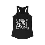 ThatXpression Fashion Fitness Train Hard & Takeover Racerback Tank TT704
