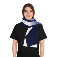 ThatXpression Fashion Designer V211 White Blue Scarf