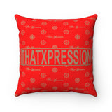 ThatXpression Fashion Arial Red and Tan Designer Square Pillow