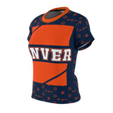 ThatXpression Elegance Women's Navy Orange Denver S12 Designer T-Shirt