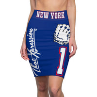 ThatXpression New York Women's Baseball Pencil Skirt