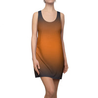 ThatXpression Fashion B2S Orange Blue Designer Tunic Racerback Dress