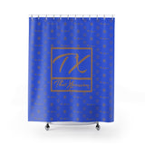 ThatXpression Fashion Royal and Tan Designer Bathroom Curtains