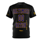 ThatXpression's Baltimore Nation Period Sports Themed Purple Gold Unisex T-shirt