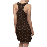 ThatXpression Fashion's Elegance Collection Brown and Tan Racerback Dress