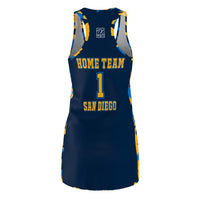 ThatXpression Fashion San Diego Home Team Camo Racerback Jersey Dress