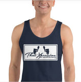 Unisex Two Fists Two Thumbs One Love Takeover Navy Tank(16)