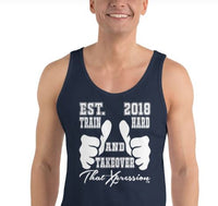Unisex Two Fists Two Thumbs One Love Takeover Navy Tank(20)