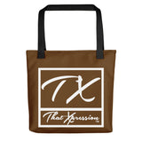 ThatXpression Gym Fit Brown and White Versatile Tote bag