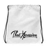 ThatXpression Fashion Fitness Black/White Drawstring Multi Use Storage Gym Fitness bag