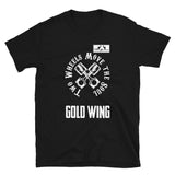 ThatXpression Two Wheels Move The Soul Themed Biker Gold Wing Unisex T-Shirt