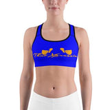 Women's Gym Fit or Casual Capri Leggings Blue/Orange by ThatXpression - ThatXpression
