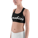 Women's Aerobic Gym Fitness Sport bra Black / White by ThatXpression