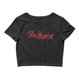ThatXpression Fashion Fitness Stylized Red Train Hard Women’s Gym Workout Crop Tee