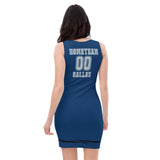 ThatXpression Designer Home Team Fan Appreciation Dallas Sports Themed Fitted Dress