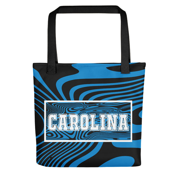 ThatXpression Desinger Swirl Carolina Sports Themed Versatile Use Tote bag