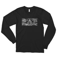 Sporty Gym Casual Long Sleeve Grey Camouflage Color Scheme Logo T-Shirt by ThatXpression - ThatXpression