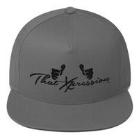 Flat Bill Cap With Black Stitching By ThatXpression - ThatXpression
