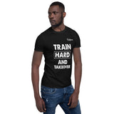 ThatXpression Fashion Fitness Train Hard Motivational Gym Workout Short-Sleeve T-Shirt