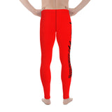 Men's Red Black Gym Fitness Training Gym Workout Leggings by ThatXpression