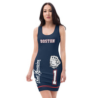 ThatXpression Fashion Baseball Fan Boston Themed Fitted Dress