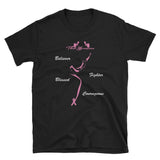 Women's Black Pink Breast Cancer Awareness I Am Woman 8 T-Shirt by ThatXpression - ThatXpression