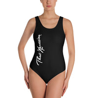 ThatXpression Fitness Inverted Black And White One-Piece Swimsuit