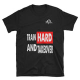 Train Hard And Takeover Red Box Unisex Gym Workout Tee