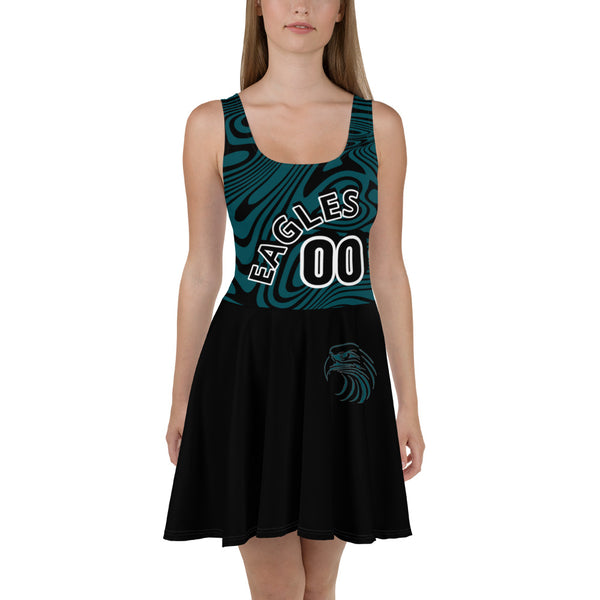 Fashionable colorful sporty casual skater dress