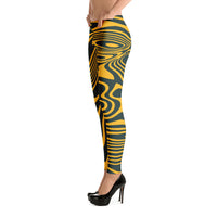 ThatXpression Fashion Fitness Packers Theme Green and Gold Leggings